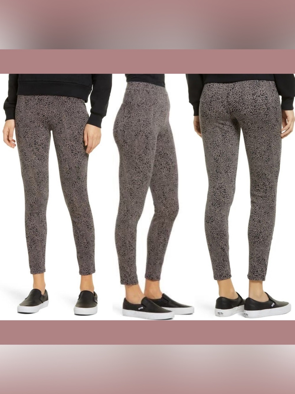 SPANX Ankle Jean-ish Leggings in Desert Dot S